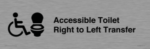 Accessible Toilet with Right to Left Transfer